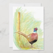 Custom Wassercolor Pheasant Game Bird Wildlife Einladung (Vorderseite)