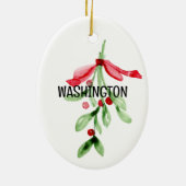 CUSTOM Wasserfarbe Mistletoe - Weihnachtsschmuck (Hinten)