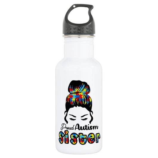 Custom - Water Flasche (18 oz) Edelstahlflasche (Vorderseite)