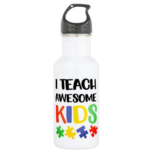 Custom - Water Flasche (18 oz) Edelstahlflasche (Vorderseite)