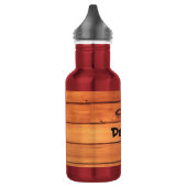 Custom Water Flasche (18 oz) rot mit braun Trinkflasche (Links)