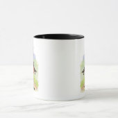 Custom Watercolor American Robin Garden Bird Tasse (Zentrum)