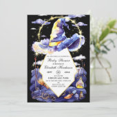 Custom-Watercolor-Assistent mit Baby-Dusche Einladung (Stehend Vorderseite)