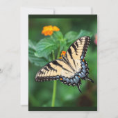 Custom Watercolor Butterfly Garden Blume Einladung (Vorderseite)