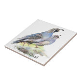 Custom Watercolor California Quartier Vögel Fliese (Seite)