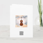 Custom Watercolor Cellist Musician Happy Birthday Karte (Rückseite)