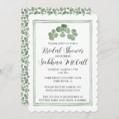 Custom Watercolor Celtic Clover Shamroch Irish Einladung (Vorne/Hinten)