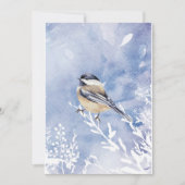 Custom Watercolor Chickadeo Bird Night Einladung (Vorderseite)