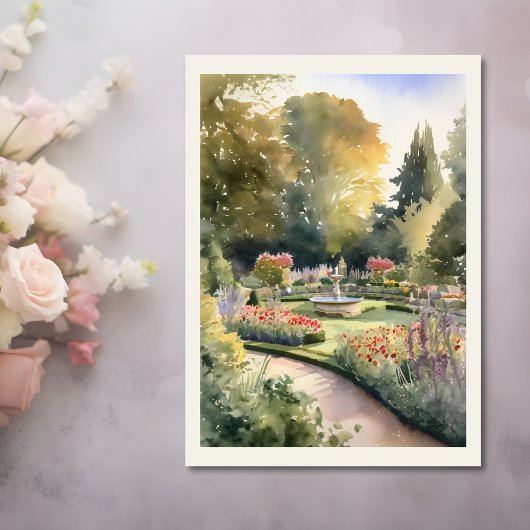 Custom Watercolor Ditton Manor Nikkah Einladung