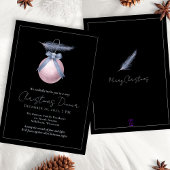 Custom Watercolor Elegantes Weihnachtsessen Einladung