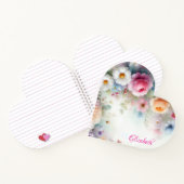 Custom Watercolor Floral Template Colorful Names Notizblock (Innenseite)