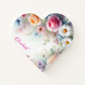 Custom Watercolor Floral Template Colorful Names Notizblock (Rückseite)