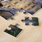 Custom Watercolor France Loire Valley Retro Castle Puzzle (Seite)