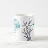 Custom Watercolor Jellyfish Tasse (Mittel)