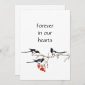 Custom Watercolor Magpie Bird Art Memorandum Einladung (Vorne/Hinten)