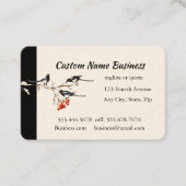 Custom Watercolor Magpie Garden Birds Art Visitenkarte (Vorderseite)