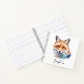 Custom Watercolor Red Fox Personalized Notizblock (Innenseite)