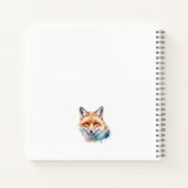 Custom Watercolor Red Fox Personalized Notizblock (Rückseite)
