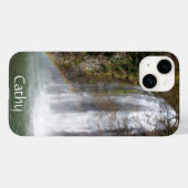 Custom Waterfall & Rainbow iPhone 14 Case (Rückseite (Horizontal))