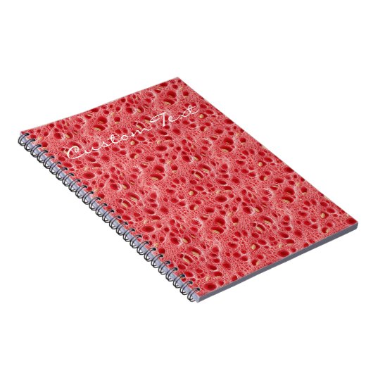 Custom Watermelon Flesh Texture Pattern Notizblock (Rechte Seite)