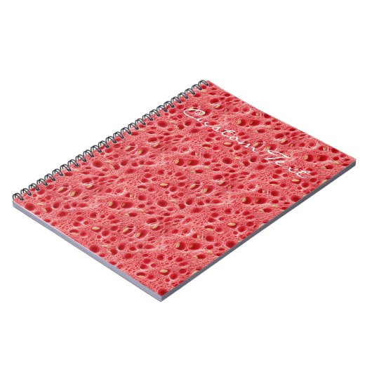 Custom Watermelon Flesh Texture Pattern Notizblock (Linke Seite)
