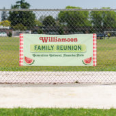 Custom Watermelon Picnic Barbecue Family Reunion Banner (Insitu)