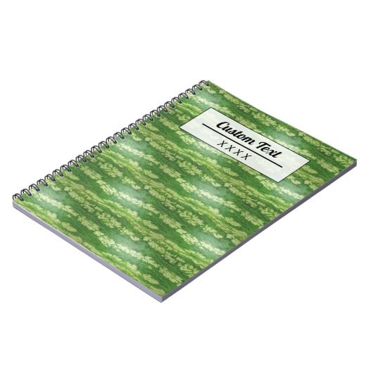 Custom Watermelon Skin Texture Pattern Notizblock (Linke Seite)