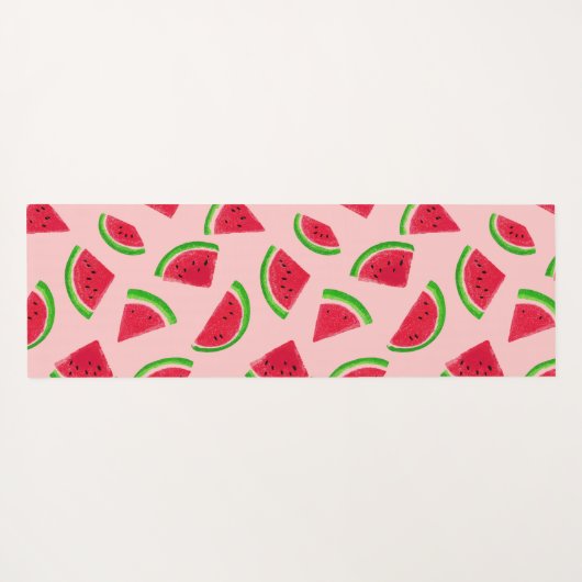 Custom Watermelon Slice Pattern Yogamatte (Rückseite (Horizontal))