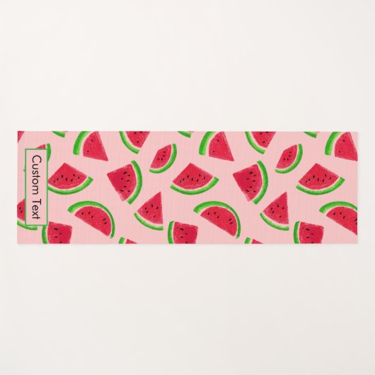 Custom Watermelon Slice Pattern Yogamatte (Vorderseite (Horizontal))