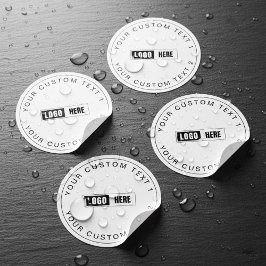 Custom Waterproof Company Stickers with Logo Text Etiketten