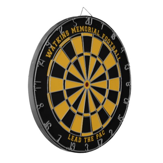 Custom Watkins Memorial Dartboard 123c / Black Dartscheibe (Vorderseite Links)