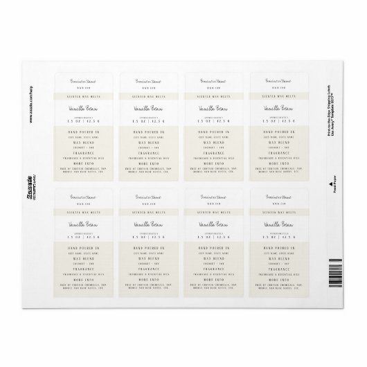 Custom Wax Melt Labels (Vorne)