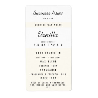 Custom Wax Melt Labels