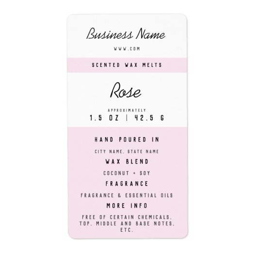 Custom Wax Melt Labels (Vorne)