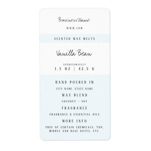 Custom Wax Melt Labels (Vorne)