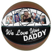 Custom We Liebe You Daddy Foto Basketball (Vorderseite)