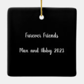 Custom We Rescued Each Other Chirstmas  Keramikornament (Rückseite)