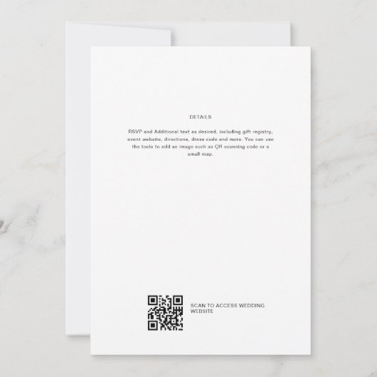 CUSTOM WEDD SAVE THE DATE VORLAGE - BILDER hinzufü (Rückseite)