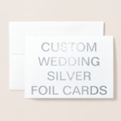 Custom Wedding 7x5 Personalisierte Silberfolienkar Folienkarte (Vorderseite mit Umschlag)