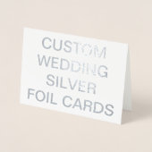 Custom Wedding 7x5 Personalisierte Silberfolienkar Folienkarte (Vorderseite)