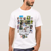 Custom Wedding Anniversary 15 Foto Collage T-Shirt (Vorderseite)
