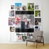 Custom Wedding Anniversary 15 Foto Collage Wandteppich (Beispiel)