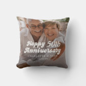 Custom Wedding Anniversary Foto Kissen (Vorderseite)