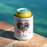 Custom Wedding Anniversary Heart Foto Collage Dosenkühler<br><div class="desc">Angepasste Hochzeitanfänger Herzfoto Collage. Personalisieren Sie diese Jubiläumsvorlage mit 15 Fotos,  Namen</div>