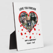 Custom Wedding Anniversary Heart Foto Collage Fotoplatte (Seite)