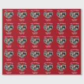 Custom Wedding Anniversary Heart Foto Collage Geschenkpapier (Flach)