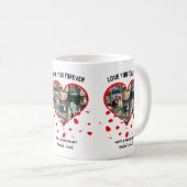 Custom Wedding Anniversary Heart Foto Collage Kaffeetasse (VorderseiteRechts)