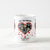 Custom Wedding Anniversary Heart Foto Collage Kaffeetasse (Mittel)