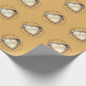 Custom Wedding Anniversary Heart Medallion Geschenkpapier (Ecke)