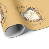 Custom Wedding Anniversary Heart Medallion Geschenkpapier (Rolleneckpunkt)